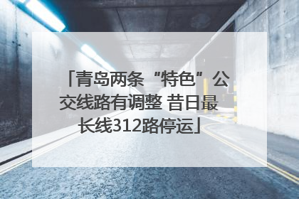 青岛两条“特色”公交线路有调整 昔日最长线312路停运